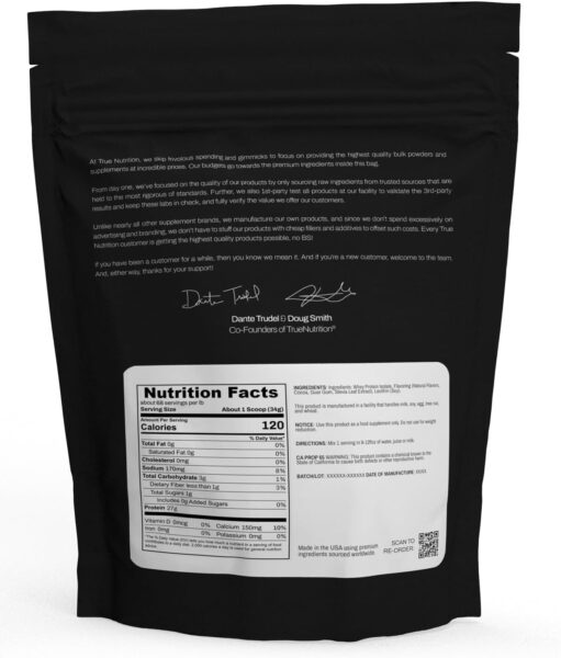 Chocolate Whey Protein Isolate Cold-Filtration – 100% Whey Protein Powder – 27g Protein per Serving – Mixes Easily and Tastes Great – Third Party Tested – Chocolate Fudge Brownie – 1lb