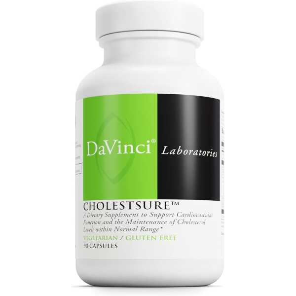 DAVINCI Labs CholestSure Supplement – Supports Cardiovascular Function, Helps Maintain Healthy Cholesterol Levels in a Normal Range* – Gluten-Free – 30-Day Supply – 90 Vegetarian Capsules