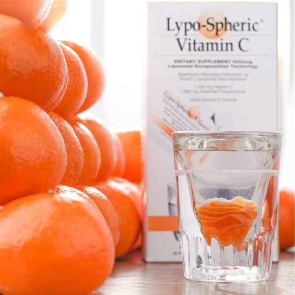 LivOn Laboratories Lypo–Spheric Vitamin C – 6 Cartons (180 Packets) – 1,000 mg Vitamin C & 1,000 mg Essential Phospholipids Per Packet – Liposome Encapsulated for Improved Absorption – 100% Non–GMO