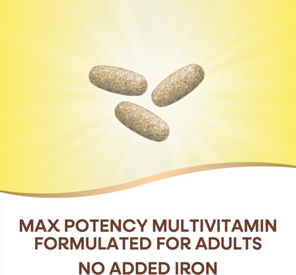 Nature’s Way Alive! Max3 Potency Adult Complete Multivitamin, High Potency B-Vitamins to Support Energy Metabolism*, with Methylated B12 and Folate, No Added Iron, 90 Tablets (Packaging May Vary)