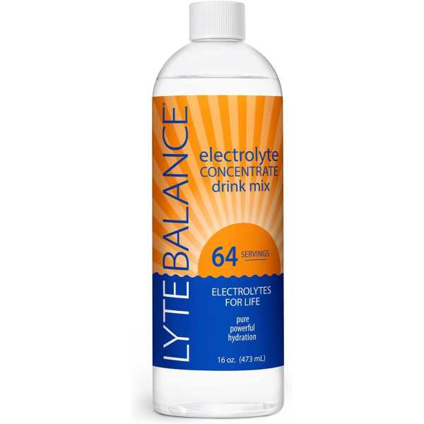 Electrolye Concentrate | Liquid Electrolytes Drink Mix w/Sodium, Potassium & Magnesium | Daily Hydration, Muscle Recovery, Immune Support, Rehydration | Keto, No Sugar (64 Servings)