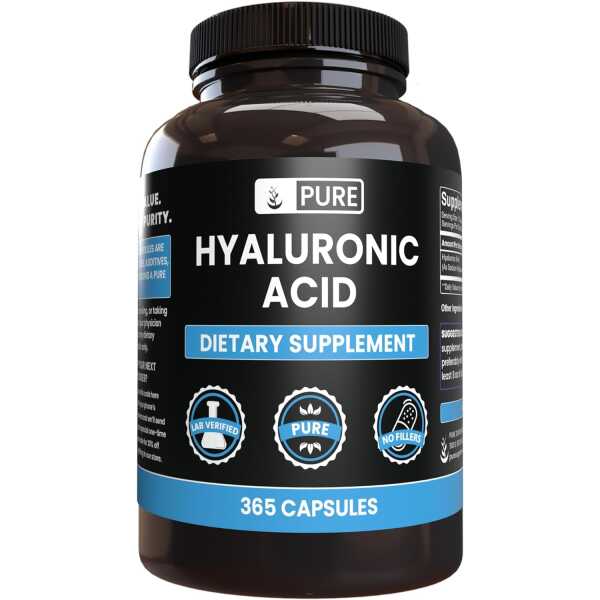 Pure Original Ingredients Hyaluronic Acid (365 Capsules) No Magnesium Or Rice Fillers, Always Pure, Lab Verified