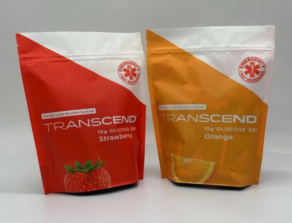 Transcend 15g Glucose Gel – Orange & Strawberry Assortment (40)