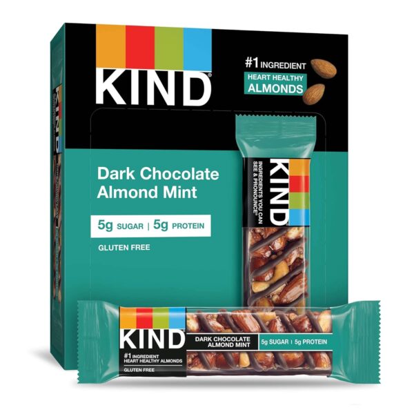 KIND Bars, Dark Chocolate Mint and Dark Chocolate Almond & Coconut, Healthy Snacks, Gluten Free