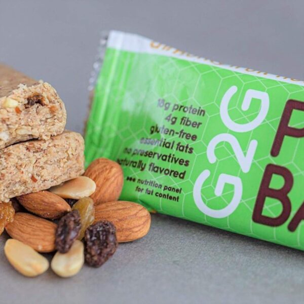 G2G Protein Bar, Almond Oatmeal Cookie, Real Food Ingredients, Refrigerated for Freshness, Healthy Snack, Delicious Meal Replacement, Gluten-Free, 8 Count (Pack of 8)