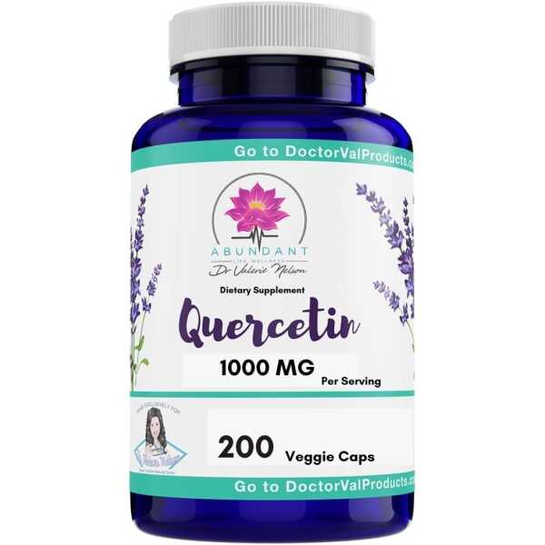 Quercetin 500 mg – 200 Capsules – Absolute Best Value on Amazon – 2 caps is 1,000 mg – Formulated in The USA