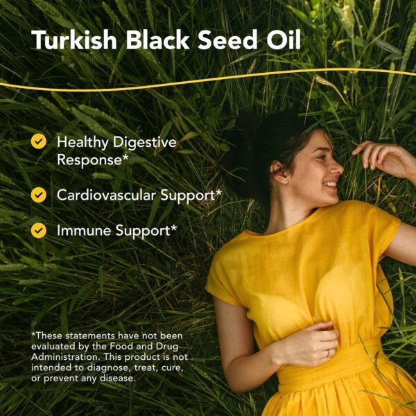 NORTH AMERICAN HERB & SPICE Black Seed Oil – 8 fl. oz. – Cardiovascular, Digestive & Immune Support – Contains Wild, Mediterranean Oreganol P73 Oregano Oil – Non-GMO – 48 Total Servings