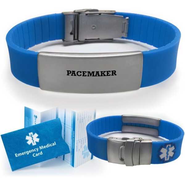 Pacemaker Medical Alert ID Bracelet for Men and Women