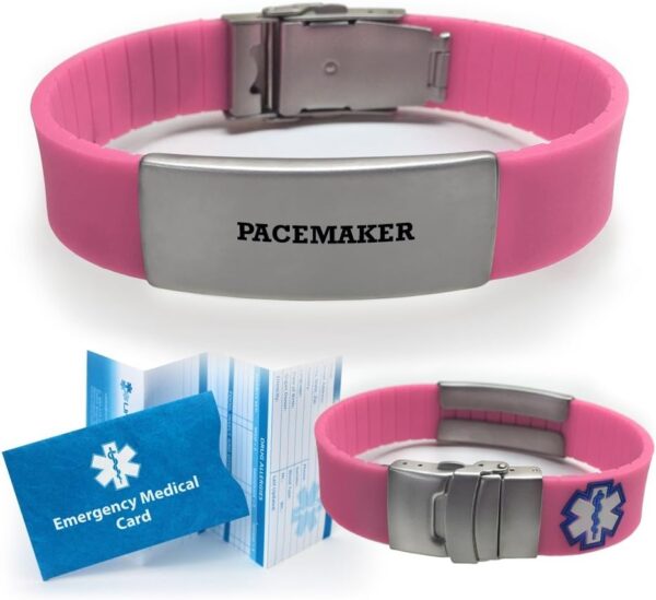 Pacemaker Medical Alert ID Bracelet for Men and Women