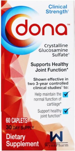 DONA Crystalline Glucosamine Sulfate 60 caplets (2 Pack)