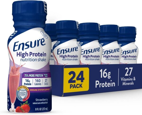 Ensure Plus Nutrition Shake With Fiber & Ensure Max Protein Nutrition Shake with 30g of Protein, 1g of Sugar, High Protein Shake, Milk Chocolate, 11 Fl Oz (Pack of 12), Liquid, Halal