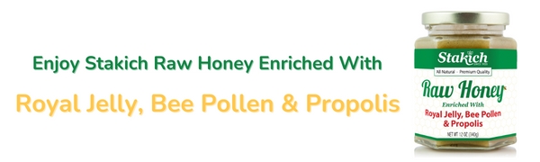 Raw Honey with Royal Jelly, Bee Pollen and Propolis