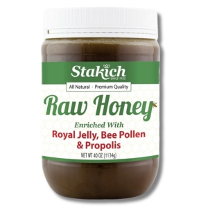 Stakich Raw Honey with Royal Jelly, Bee Pollen and Propolis