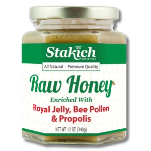 Stakic Raw Honey with Royal Jelly, Bee Pollen & Propolis