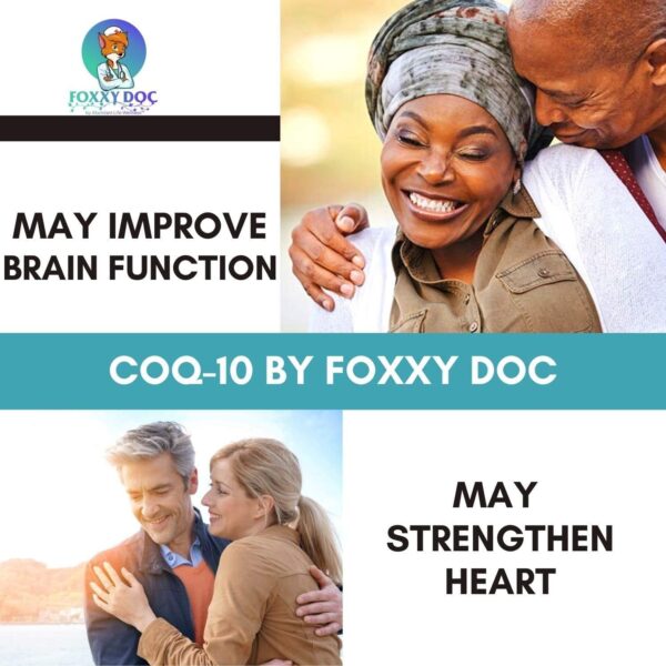 CoQ10 – Co-Enzyme Q10-400 mg per 2 Caps Serving – 200 Veg. Caps – Excellent Price – Non-GMO – 100 Day Supply Heart & Brain & Cell Supplement by Foxxy Doc