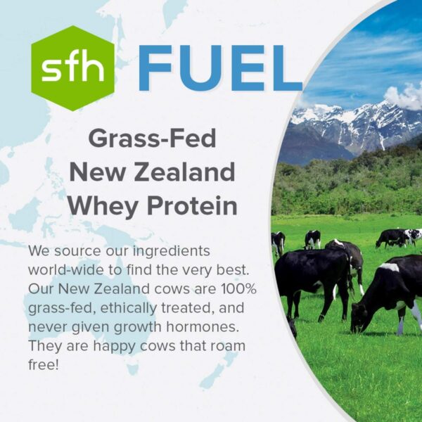 SFH Fuel Whey Protein Powder Great Tasting Grass Fed Whey | MCTs & Fiber for Energy | All Natural | Soy Free, Gluten Free, No RBST, No Artificial Flavors (Coconut (10 Pack))