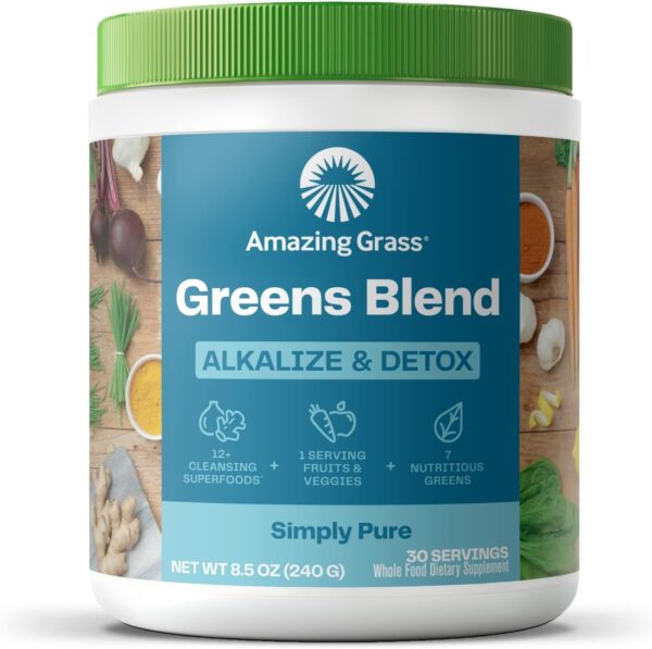 Amazing Grass Greens Superfood Antioxidant: Greens Powder with Organic Spirulina, Beet Root Powder, Elderberry & Probiotics, Sweet Berry, 30 Servings (Packaging May Vary)