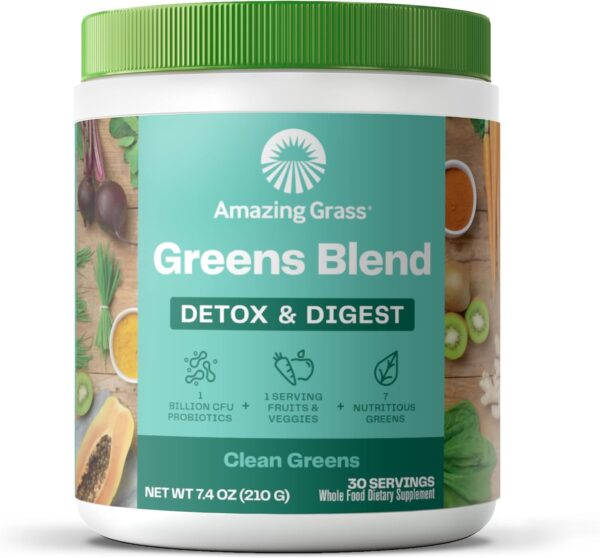 Amazing Grass Greens Superfood Antioxidant: Greens Powder with Organic Spirulina, Beet Root Powder, Elderberry & Probiotics, Sweet Berry, 30 Servings (Packaging May Vary)