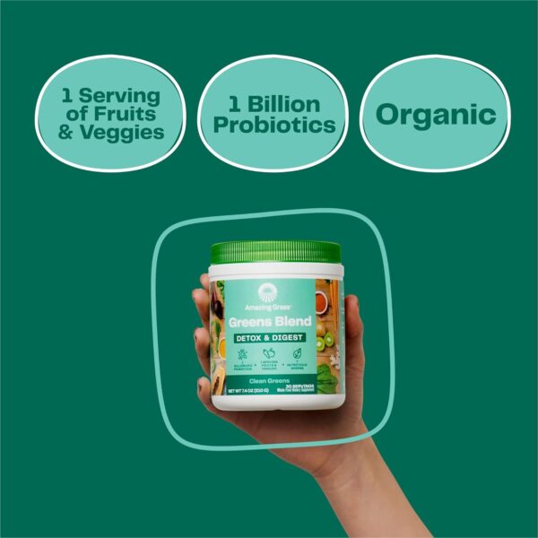 Amazing Grass Greens Superfood Antioxidant: Greens Powder with Organic Spirulina, Beet Root Powder, Elderberry & Probiotics, Sweet Berry, 30 Servings (Packaging May Vary)