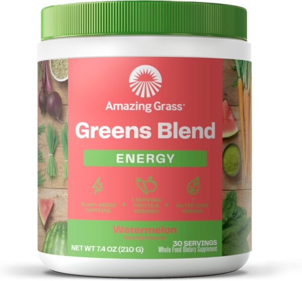 Amazing Grass Greens Superfood Antioxidant: Greens Powder with Organic Spirulina, Beet Root Powder, Elderberry & Probiotics, Sweet Berry, 30 Servings (Packaging May Vary)