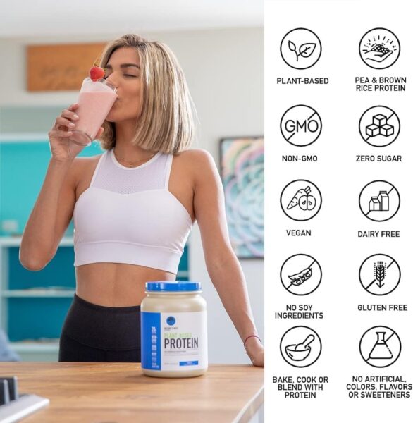 Isopure Chocolate Vegan Protein Powder, with Monk Fruit Sweetener & Amino Acids, Post Workout Recovery, Sugar Free, Plant Based, Organic Pea Protein, Dairy Free, 20 Servings (Packaging May Vary)