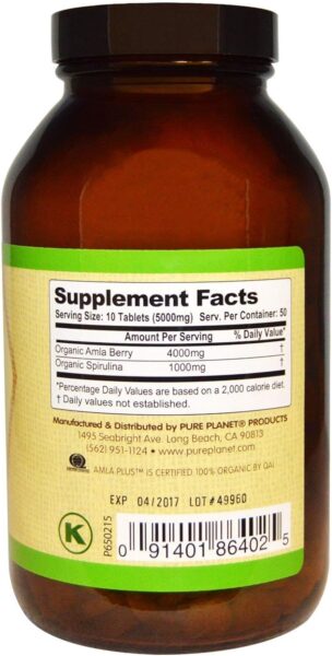 Pure Planet Amla Plus, 500 Tablets