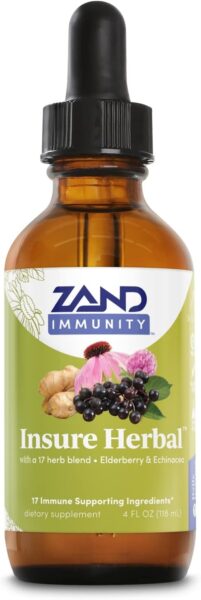 ZAND Insure Immune Support, Herbal Liquid Echinacea Supplement, Features Goldenseal, Chamomile, Ginger & Valerian 8 oz (8oz)