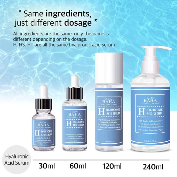 Pure Hyaluronic Acid 1% Powder Serum for Face 10,000ppm – Fine Line + Intense Hydration + facial moisturizer + Visibly Plumped Skin 8 Fl Oz