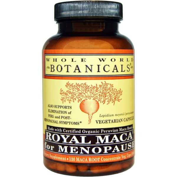 WHOLE WORLD BOTANICALS Royal Maca For Menopause, 120 CT