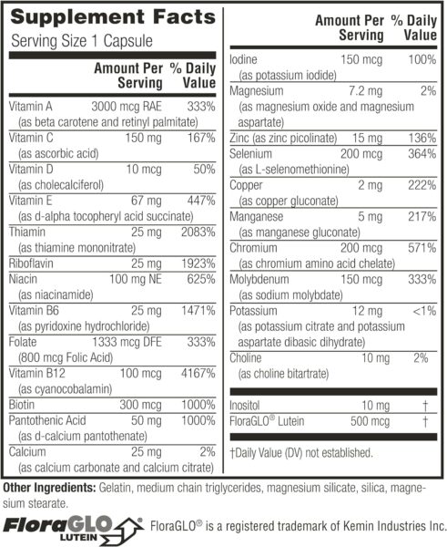 Twinlab Daily One Caps Without Iron – Nutritional Supplement with Zinc, B Vitamins, Magnesium, and More – 180 Capsules