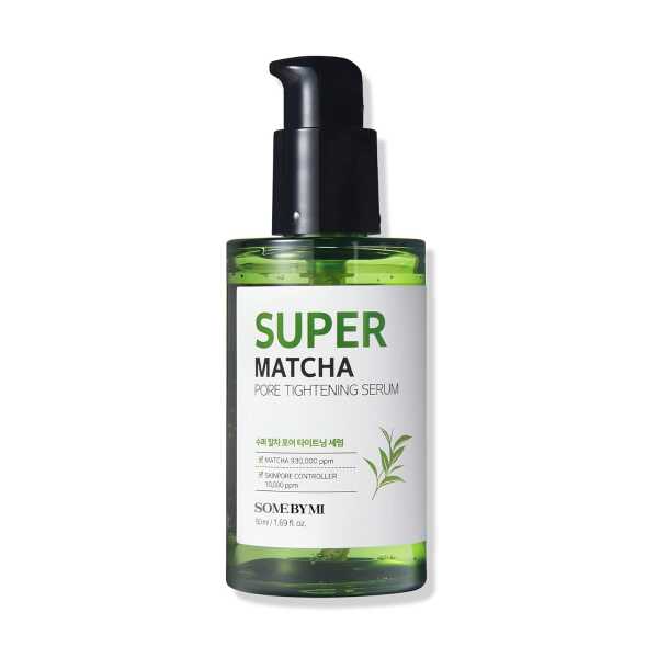 SOME BY MI Super Matcha Pore Tightening Serum – 1.69Oz, 50ml – Made from Match Water for Sensitive Skin – Skin Moisturizing and Purifying Effect – Blackheads, Sebum and Pore Care – Korean Skin Care