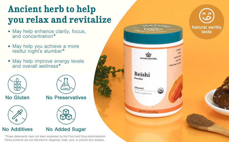 Nature Restore- Red Reishi Mushroom Powder-SPN-SELR