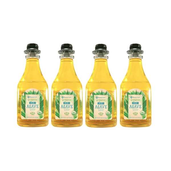 4 pack Organic blue agave 29 oz/pack total 7.25lbs All purpose sweetener Low glycemic index. Minimum 12 month shelf life