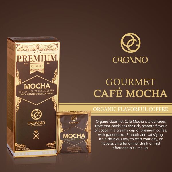 Organo Gold Gourmet Cafe Mocha,14.9 oz NET,15 sachets