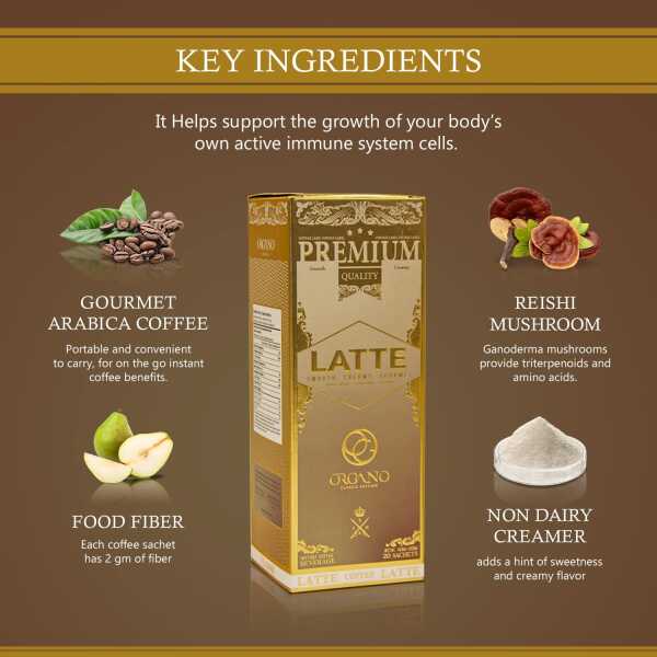 ORGANO Combo Pack, 1 box Cafe Latte and 1 Box Cafe Mocha 100% Certified Organic Gourmet Coffee