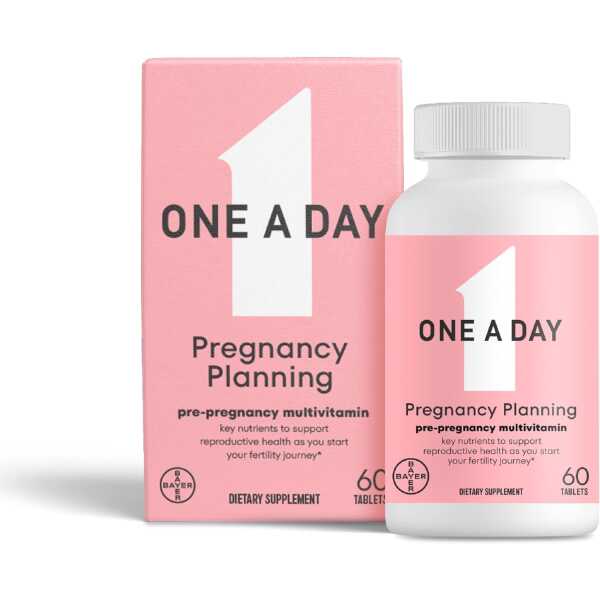 One A Day Pregnancy Planning Prenatal Multivitamin for Women, Pre Pregnancy Vitamins for Women with Methylfolate, Folic Acid,