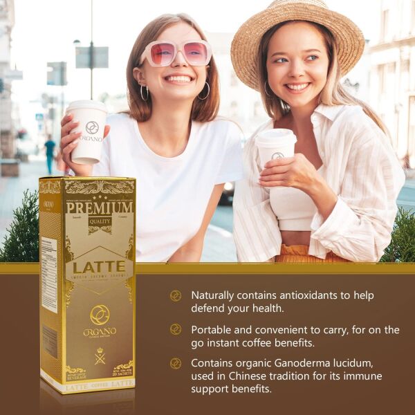 Organo Gold 2 Box Cafe Latte 100% Certified Organic Gourmet Coffee