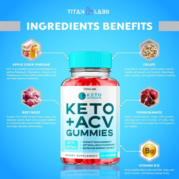 Keto Genesis Keto ACV Gummies, Keto Genesis Advanced Weight Loss 1000MG Apple Cider Vinegar, Keto Genesis Gummies, Keto Genesis