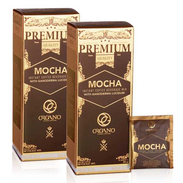 2 Box Organo Gold Cafe Mocha 100% Certified Organic Organic Gourmet Coffee