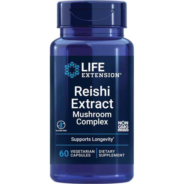 Life Extension Reishi Extract Mushroom Complex – Mushrooms Herbal Supplement for Immune Support – Ganoderma Lucidum Extract –