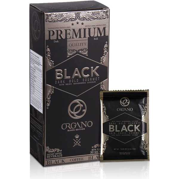 Organo Gold Gourmet Black Ganoderma Coffee (1 Box of 30 Sachets)