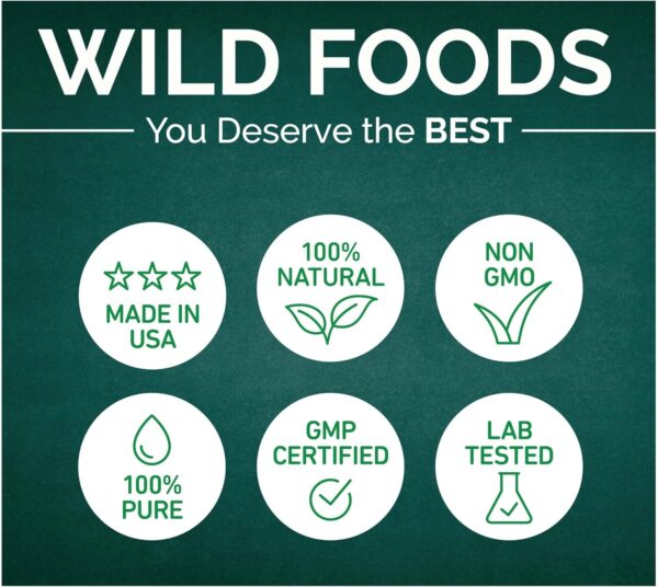 Wild Mushroom Extract Blend, Reishi, Chaga, Cordyceps, Turkey Tail, Lion’s Mane Supplement for Smoothies, Shakes, Coffee