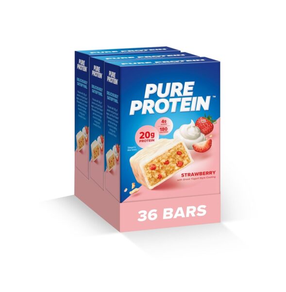 Pure Protein Bars, High Protein, Nutritious Snacks to Support Energy, Low Sugar, Gluten Free, Chocolate Salted Caramel 1.76 oz.,