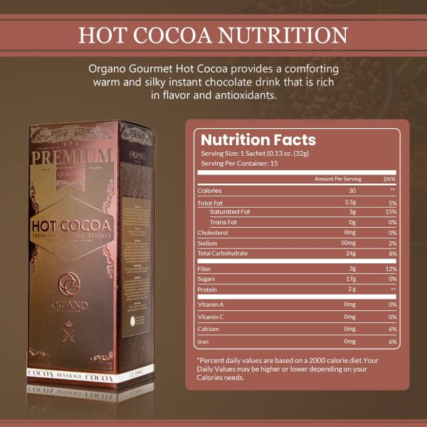 2 boxes Organo Gold Hot Chocolate