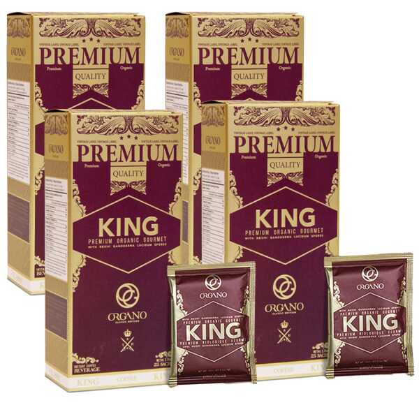 Organo Gold King of Coffee 0.11 Ounce Pack of 4