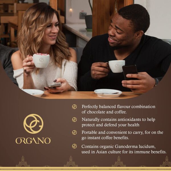 2 Box Organo Gold Cafe Mocha 100% Certified Organic Organic Gourmet Coffee