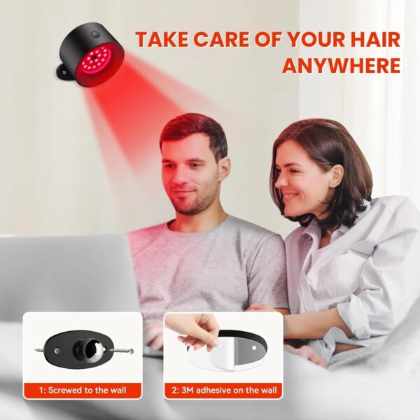 Red Light Therapy Bulb for Body, Red Light Lamp for Face, 360° Rotatable 660nm Red and 850nm Near Infrared Combo,Remote