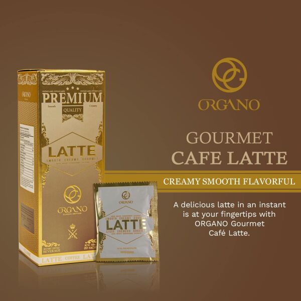 Organo Gold 2 Box Cafe Latte 100% Certified Organic Gourmet Coffee