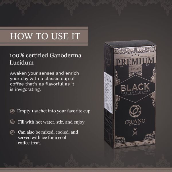 3 Box Organo Gold Black Coffee ,100% Ganoderma,Express Ship Black coffee, 30 Count (Pack of 3)