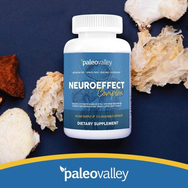 Paleovalley NeuroEffect – Neuro Mushroom Coffee Nutritional Supplement for Focus, Memory, and Energy Support – 28-Day Supply – 8